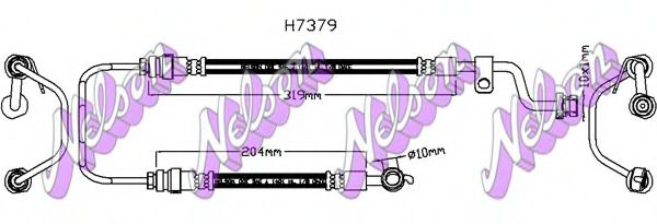 BROVEX-NELSON H7379 Тормозной шланг для KIA SPECTRA (Киа Спэcтра) BROVEX-NELSON H7379 Тормозной шланг для KIA SPECTRA (Киа Спэcтра)