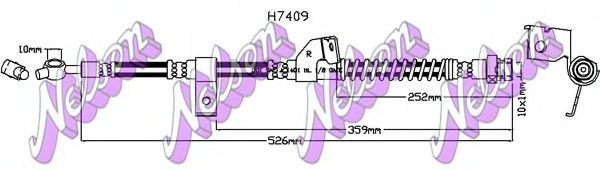 BROVEX-NELSON H7409 Тормозной шланг для KIA MAGENTIS (Киа Магэнтис) BROVEX-NELSON H7409 Тормозной шланг для KIA MAGENTIS (Киа Магэнтис)