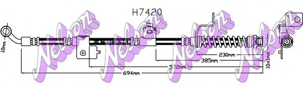 BROVEX-NELSON H7420 Тормозной шланг для KIA OPIRUS (Киа Опирус) BROVEX-NELSON H7420 Тормозной шланг для KIA OPIRUS (Киа Опирус)