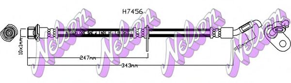 BROVEX-NELSON H7456 Тормозной шланг для TOYOTA (Тойота/тоета) BROVEX-NELSON H7456 Тормозной шланг для TOYOTA (Тойота/тоета)