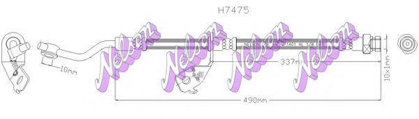 BROVEX-NELSON H7475 Тормозной шланг для HYUNDAI TUCSON (Хендай Туксон) BROVEX-NELSON H7475 Тормозной шланг для HYUNDAI TUCSON (Хендай Туксон)