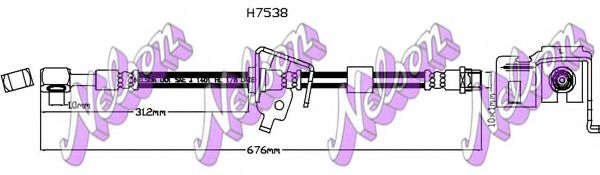 BROVEX-NELSON H7538 Тормозной шланг для CHEVROLET ORLANDO (Шевроле Орландо) BROVEX-NELSON H7538 Тормозной шланг для CHEVROLET ORLANDO (Шевроле Орландо)
