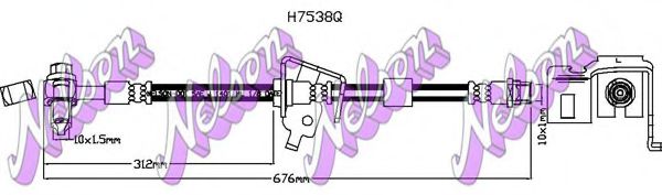 BROVEX-NELSON H7538Q Тормозной шланг для CHEVROLET ORLANDO (Шевроле Орландо) BROVEX-NELSON H7538Q Тормозной шланг для CHEVROLET ORLANDO (Шевроле Орландо)