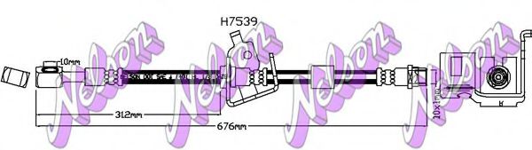 BROVEX-NELSON H7539 Тормозной шланг для CHEVROLET ORLANDO (Шевроле Орландо) BROVEX-NELSON H7539 Тормозной шланг для CHEVROLET ORLANDO (Шевроле Орландо)