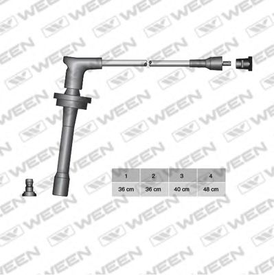 WEEN 110-4063 Комплект проводов зажигания для UAZ 31512 (Уаз 31512) WEEN 110-4063 Комплект проводов зажигания для UAZ 31512 (Уаз 31512)