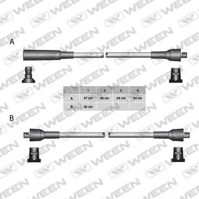 WEEN 110-5023 Комплект проводов зажигания для UAZ 3160 (Уаз 3160) WEEN 110-5023 Комплект проводов зажигания для UAZ 3160 (Уаз 3160)