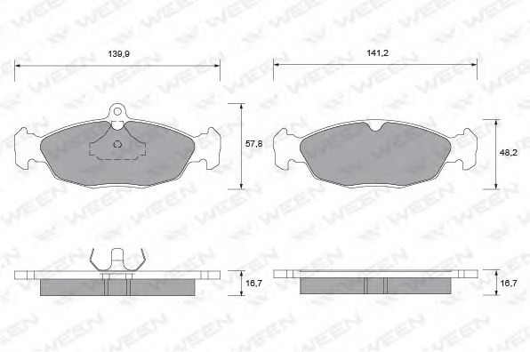 WEEN 151-1108 Тормозные колодки для DAEWOO (Дэу) WEEN 151-1108 Тормозные колодки для DAEWOO (Дэу)