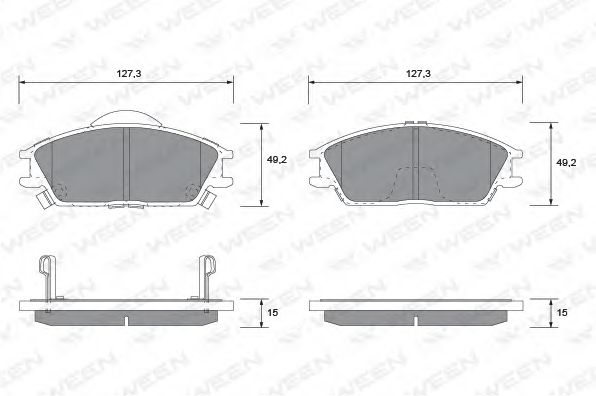 WEEN 151-1117 Тормозные колодки для HYUNDAI (Хендай) WEEN 151-1117 Тормозные колодки для HYUNDAI (Хендай)