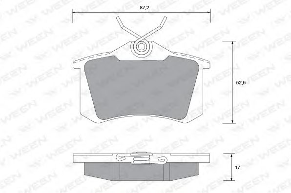 WEEN 151-1136 Тормозные колодки для VOLKSWAGEN (Фольксваген) WEEN 151-1136 Тормозные колодки для VOLKSWAGEN (Фольксваген)