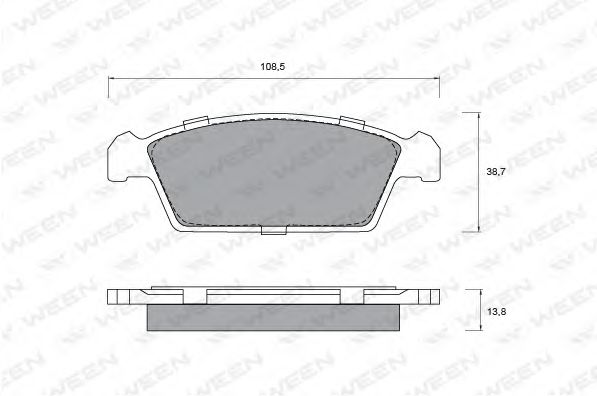 WEEN 151-1166 Тормозные колодки для DAEWOO (Дэу) WEEN 151-1166 Тормозные колодки для DAEWOO (Дэу)