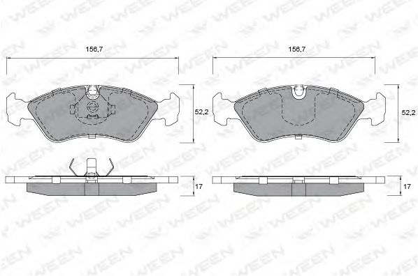 WEEN 151-1181 Тормозные колодки для DAEWOO (Дэу) WEEN 151-1181 Тормозные колодки для DAEWOO (Дэу)