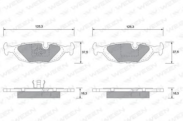 WEEN 151-1199 Тормозные колодки для BMW (Бмв) WEEN 151-1199 Тормозные колодки для BMW (Бмв)