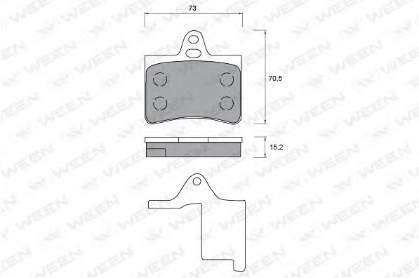 WEEN 151-1208 Тормозные колодки для CITROËN C5 II (CитроËн С5 2) WEEN 151-1208 Тормозные колодки для CITROËN C5 II (CитроËн С5 2)