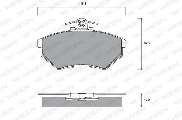 WEEN 151-1256 Тормозные колодки для VOLKSWAGEN (Фольксваген) WEEN 151-1256 Тормозные колодки для VOLKSWAGEN (Фольксваген)
