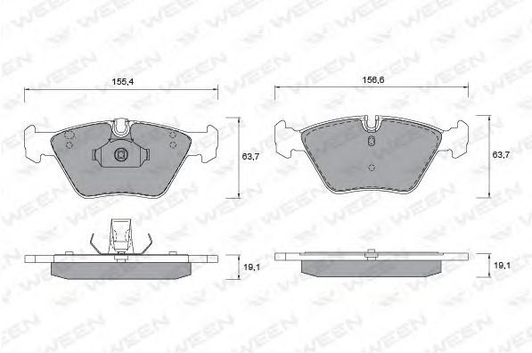 WEEN 151-1266 Тормозные колодки для BMW (Бмв) WEEN 151-1266 Тормозные колодки для BMW (Бмв)