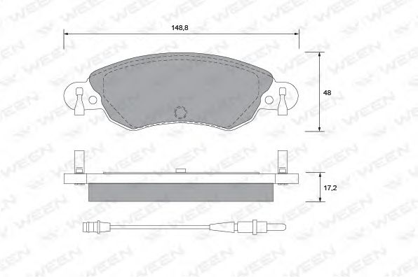 WEEN 151-1281 Тормозные колодки для CITROËN C5 II (CитроËн С5 2) WEEN 151-1281 Тормозные колодки для CITROËN C5 II (CитроËн С5 2)