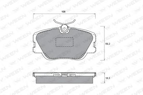 WEEN 151-1299 Тормозные колодки для MERCEDES-BENZ E-CLASS (Мэрcэдэс-бэнз Е класс) WEEN 151-1299 Тормозные колодки для MERCEDES-BENZ E-CLASS (Мэрcэдэс-бэнз Е класс)