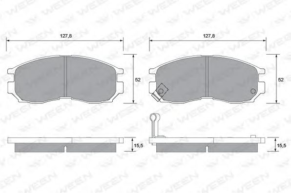 WEEN 151-1356 Тормозные колодки для MITSUBISHI MIRAGE (Митсубиши/митсубиси Мирагэ) WEEN 151-1356 Тормозные колодки для MITSUBISHI MIRAGE (Митсубиши/митсубиси Мирагэ)