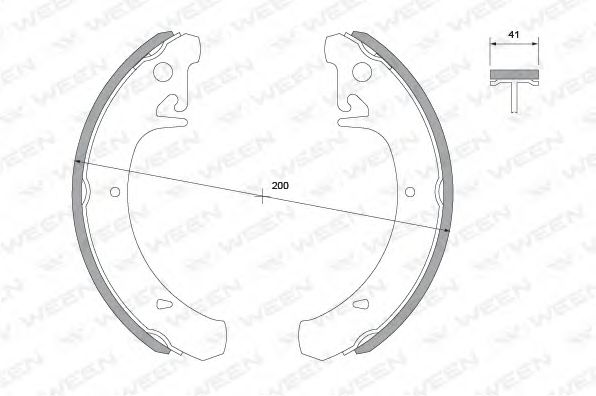 WEEN 152-2002 Тормозные колодоки для LADA 112 (Лада 112) WEEN 152-2002 Тормозные колодоки для LADA 112 (Лада 112)