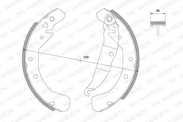 WEEN 152-2007 Тормозные колодоки для OPEL ASTRA A (Опель Астра а) WEEN 152-2007 Тормозные колодоки для OPEL ASTRA A (Опель Астра а)