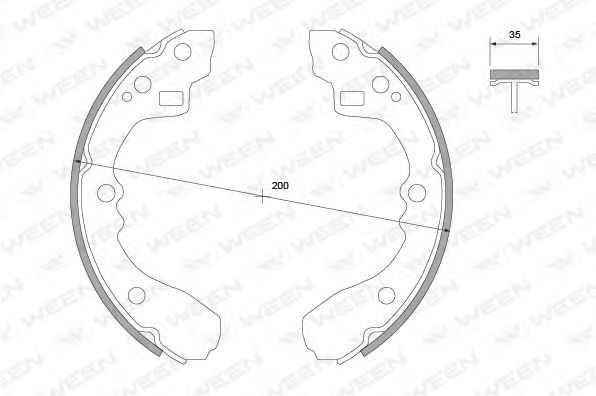 WEEN 152-2015 Тормозные колодоки для KIA SPECTRA II (Киа Спэcтра 2)
