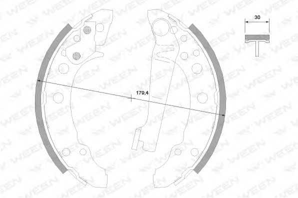 WEEN 152-2017 Тормозные колодоки для AUDI 100 (Ауди 100) WEEN 152-2017 Тормозные колодоки для AUDI 100 (Ауди 100)