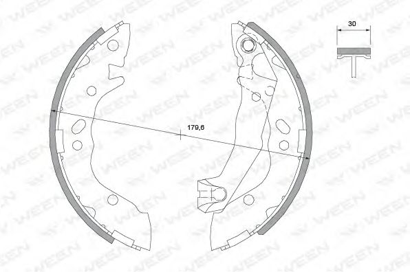 WEEN 152-2031 Тормозные колодоки для HYUNDAI EXCEL (Хендай Эxcэл) WEEN 152-2031 Тормозные колодоки для HYUNDAI EXCEL (Хендай Эxcэл)
