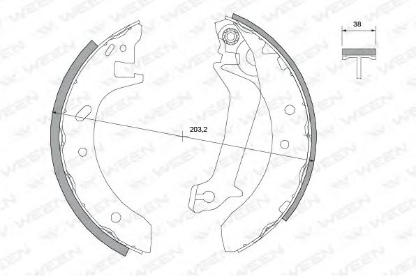 WEEN 152-2042 Тормозные колодоки для FORD (Форд) WEEN 152-2042 Тормозные колодоки для FORD (Форд)