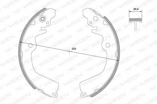 WEEN 152-2058 Тормозные колодоки для MITSUBISHI MIRAGE (Митсубиши/митсубиси Мирагэ) WEEN 152-2058 Тормозные колодоки для MITSUBISHI MIRAGE (Митсубиши/митсубиси Мирагэ)