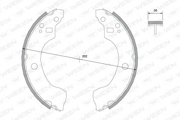 WEEN 152-2460 Тормозные колодоки для NISSAN PULSAR VII (Ниссан Пулсар v2) WEEN 152-2460 Тормозные колодоки для NISSAN PULSAR VII (Ниссан Пулсар v2)