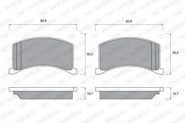WEEN 151-2610 Тормозные колодки для ZAZ (Заз) WEEN 151-2610 Тормозные колодки для ZAZ (Заз)