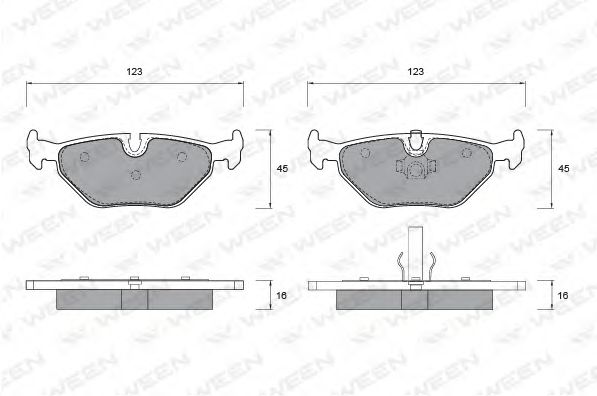 WEEN 151-1201 Тормозные колодки для BMW (Бмв) WEEN 151-1201 Тормозные колодки для BMW (Бмв)