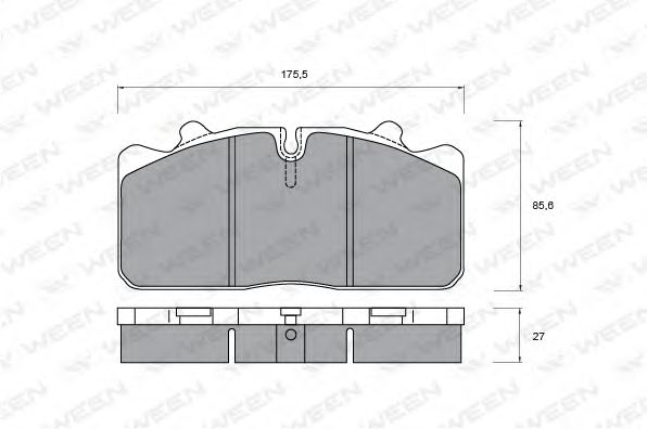 WEEN 151-1056 Тормозные колодки для RENAULT TRUCKS MIDLUM (Рено трак Мидлум) WEEN 151-1056 Тормозные колодки для RENAULT TRUCKS MIDLUM (Рено трак Мидлум)