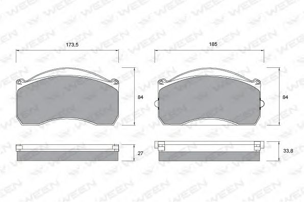 WEEN 151-1061 Тормозные колодки для GAZ (Газ) WEEN 151-1061 Тормозные колодки для GAZ (Газ)