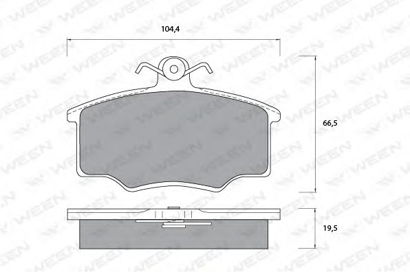 WEEN 151-1096 Тормозные колодки для AUDI 100 (Ауди 100) WEEN 151-1096 Тормозные колодки для AUDI 100 (Ауди 100)