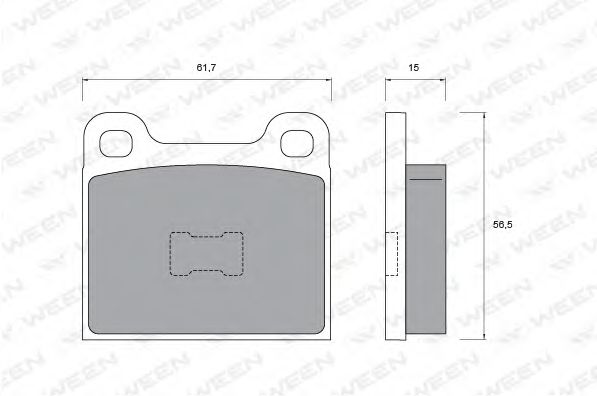 WEEN 151-1100 Тормозные колодки для VOLKSWAGEN DASHER (Фольксваген Дашэр) WEEN 151-1100 Тормозные колодки для VOLKSWAGEN DASHER (Фольксваген Дашэр)