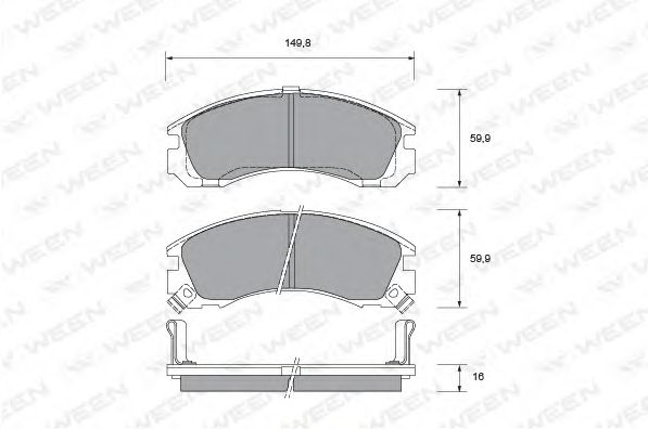 WEEN 151-1357 Тормозные колодки для MITSUBISHI COLT/RODEO (Митсубиши/митсубиси Cолт/родэо) WEEN 151-1357 Тормозные колодки для MITSUBISHI COLT/RODEO (Митсубиши/митсубиси Cолт/родэо)