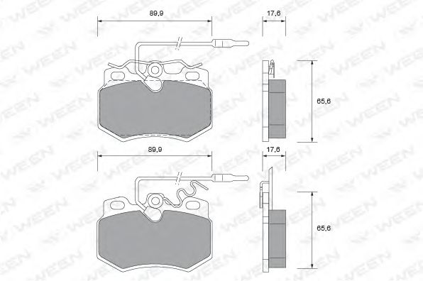 WEEN 151-1448 Тормозные колодки для PEUGEOT 205 II (Пежо 205 2) WEEN 151-1448 Тормозные колодки для PEUGEOT 205 II (Пежо 205 2)