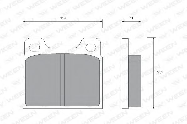 WEEN 151-1563 Тормозные колодки для AUDI 100 (Ауди 100) WEEN 151-1563 Тормозные колодки для AUDI 100 (Ауди 100)
