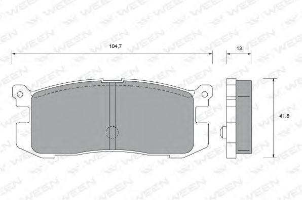 WEEN 151-1576 Тормозные колодки для MAZDA 626 III (Мазда 626 3) WEEN 151-1576 Тормозные колодки для MAZDA 626 III (Мазда 626 3)