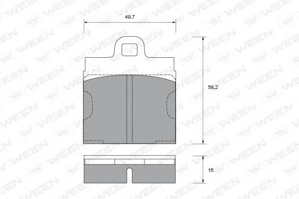 WEEN 151-1581 Тормозные колодки для VOLKSWAGEN (Фольксваген) WEEN 151-1581 Тормозные колодки для VOLKSWAGEN (Фольксваген)