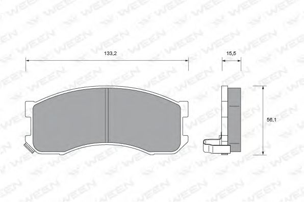 WEEN 151-1589 Тормозные колодки для MAZDA 626 III (Мазда 626 3) WEEN 151-1589 Тормозные колодки для MAZDA 626 III (Мазда 626 3)