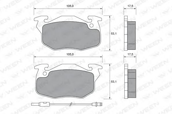 WEEN 151-1620 Тормозные колодки для RENAULT SUPER 5 (Рено Супэр 5) WEEN 151-1620 Тормозные колодки для RENAULT SUPER 5 (Рено Супэр 5)