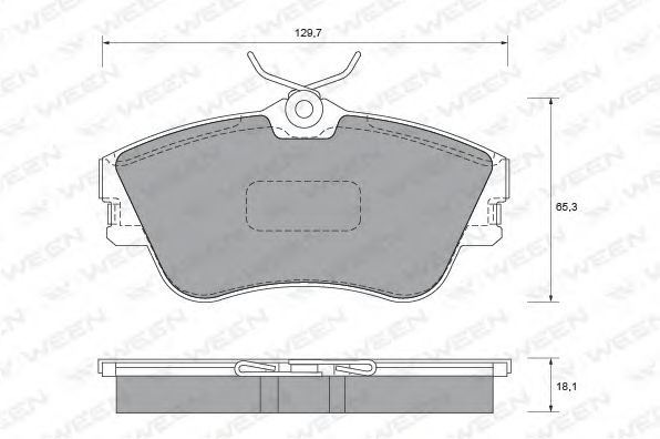 WEEN 151-1630 Тормозные колодки для VOLKSWAGEN (Фольксваген) WEEN 151-1630 Тормозные колодки для VOLKSWAGEN (Фольксваген)
