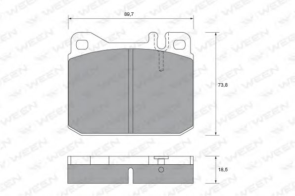 WEEN 151-1639 Тормозные колодки для VOLKSWAGEN (Фольксваген) WEEN 151-1639 Тормозные колодки для VOLKSWAGEN (Фольксваген)
