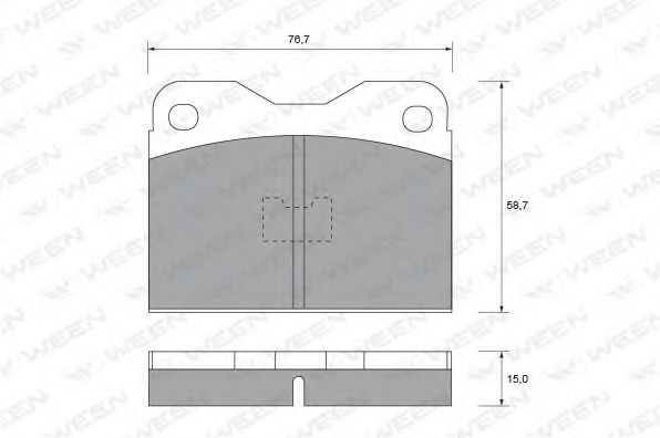 WEEN 151-1653 Тормозные колодки для AUDI 100 (Ауди 100) WEEN 151-1653 Тормозные колодки для AUDI 100 (Ауди 100)