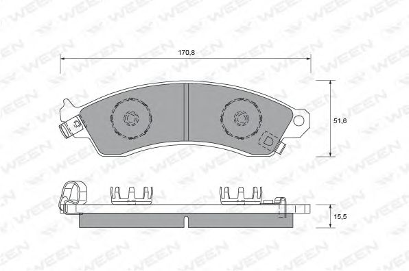 WEEN 151-1727 Тормозные колодки для FORD-USA (Форд-уса) WEEN 151-1727 Тормозные колодки для FORD-USA (Форд-уса)