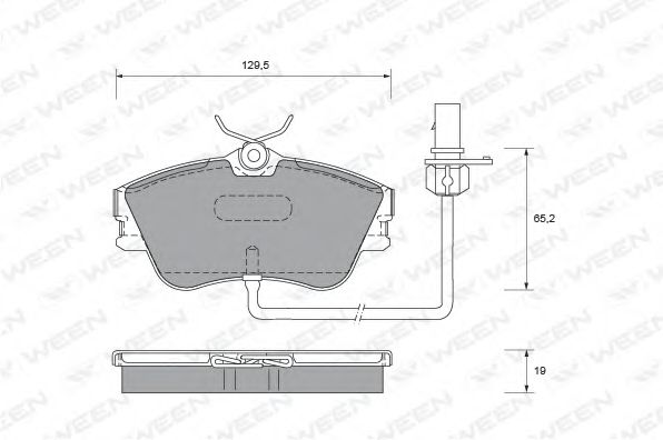 WEEN 151-1819 Тормозные колодки для VOLKSWAGEN (Фольксваген) WEEN 151-1819 Тормозные колодки для VOLKSWAGEN (Фольксваген)