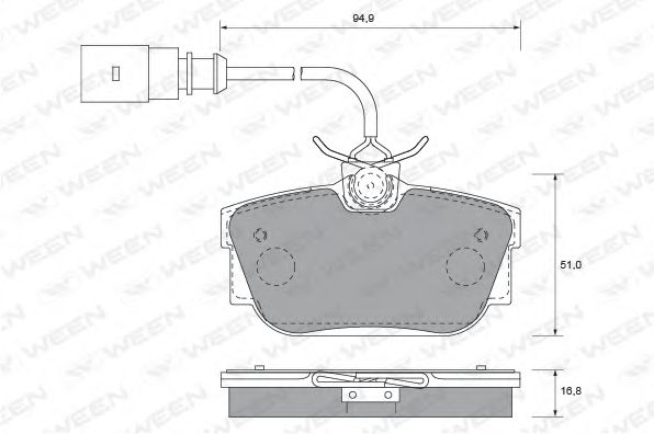 WEEN 151-1821 Тормозные колодки для VOLKSWAGEN (Фольксваген) WEEN 151-1821 Тормозные колодки для VOLKSWAGEN (Фольксваген)