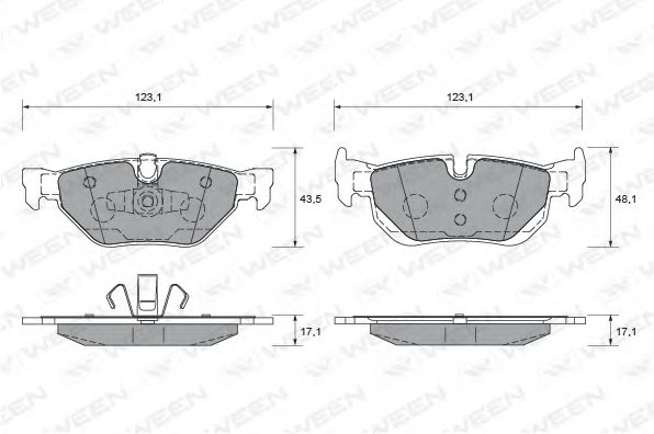 WEEN 151-1993 Тормозные колодки для BMW (Бмв) WEEN 151-1993 Тормозные колодки для BMW (Бмв)